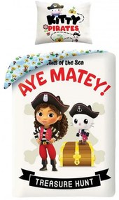 Gabby's Dollhouse Treasure Hunt set lenjerie de pat 140×200cm, 70×90 cm
