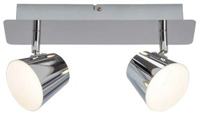 Spot dublu Torsion cu LED, 2x6w, 2x318 lumeni, metal, argintiu
