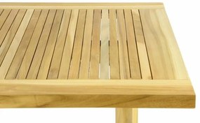 Masă de grădină din lemn tec DIVERO - pliabilă - 130 x 65 cm