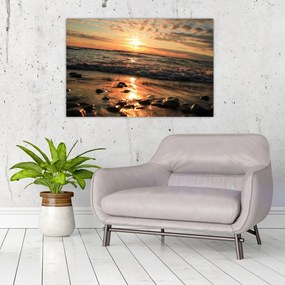 Tablou - Apus de soare, ocean (90x60 cm)