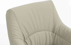 HR840N Scaun Culoarea Inului Piele Ecologica Premium Soft cu Bază Aurie