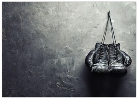 Tablou pe sticlă - Mănuși de box (70x50 cm)