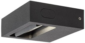 Aplica LED pentru iluminat exterior design modern IP65 Ganges negru mat