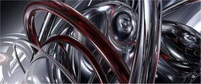 Tabloul cu abstracție în gri (120x50 cm)