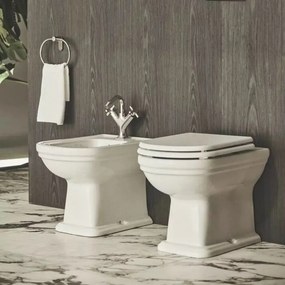 Bideu pe pardoseala Ideal Standard Atelier Calla BTW alb lucios