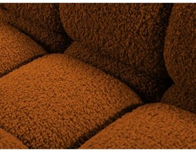 Modul pentru canapea modulară portocaliu cu tapițerie din țesătură bouclé (cu colț pe partea dreaptă) Bellis – Micadoni Home