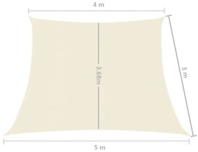 Panza parasolar, crem, 4 5x3 m, HDPE, 160 g m   Crem, 4 5 x 3 m