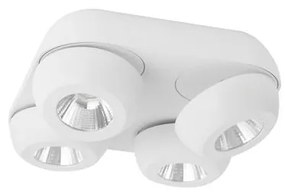 Plafoniera cu 4 spoturi LED directionabile Gon alb NVL-9105203