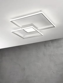 Ondaluce - Plafonieră LED dimabilă DOWEL LED/46W/230V argintie