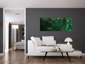 Tablou - Imagine microscopică verde (120x50 cm)