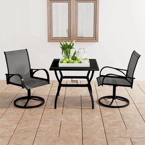 3060281 vidaXL Set mobilier de grădină, 3 piese, textilenă și oțel