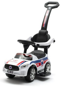 Mașinuță Baby Mix pentru copii cu sunet și barăde ghidare Ambulanță, alb