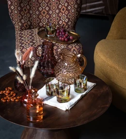 Masuta de cafea, rotunda, din lemn de mango, Everdel