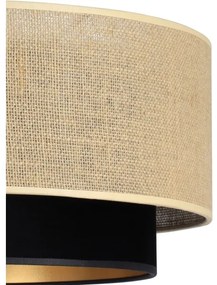 Plafonieră aplicată SARTA, 1xE27/60W/230V, Ø 45 cm, negru/jută