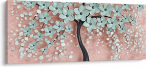 Tablou - Flori albastre în pastel (120x50 cm)