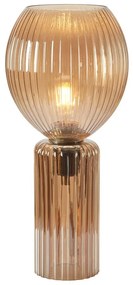 Veioză chihlimbar cu abajur din sticlă (înălțime 40 cm) Toulipa – Markslöjd