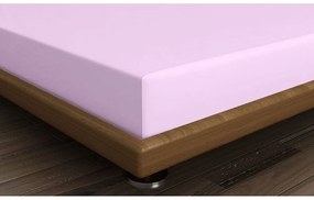 Cearceaf roz din bumbac cu elastic 140x200 cm – Mijolnir