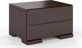 Noptieră lemn masiv TerraCraft 1 Sertar Fag, 40 × 34 × 25 cm - Palisander
