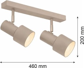 Argon 7294 - Lampă spot DOR 2xE27/15W/230V bej