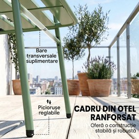 Outsunny canapele metalice verzi | Aosom Romania