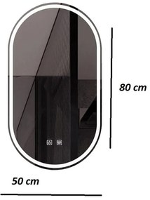 Oglinda Led, ESNJ20, 80 X 50 Cm