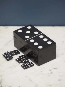 Cutie joc Domino, din rasina, Negru