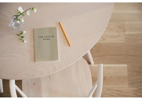 Masă de dining rotundă cu blat cu aspect de lemn de stejar 115x115 cm Yumi - Rowico