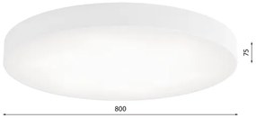 Plafonieră LED CLEO 96W 230V 4000K, Ø 80 cm, albă