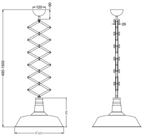 Lustră reglabilă DETROIT 1xE27/42W/230V Trio