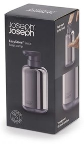 Dozator pentru sapun lichid Joseph Joseph EasyStore Luxe 70582, 300 ml, Otel inoxidabil, Gri/Inox