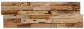 Panouri placare pereti, 10 buc., 1,03 m  , lemn de tec reciclat 10, Maro