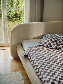 Cearceaf albastru deschis din bumbac cu elastic 180x200 cm Oba – noo.ma