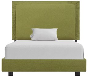 280996 vidaXL Cadru de pat, verde, 90 x 200 cm, material textil