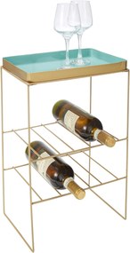 Raft pentru vin cu tava detasabila H49,5 cm