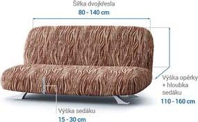 Gaico Huse bielastice UNIVERSO NOU dungi maro 2fotoliu cu manere de lemn (l. 80 -140 cm)