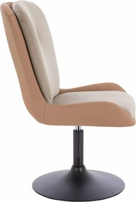 HR690N Scaun Velvet&amp;soft Piele Pu Latte/Carmel Bază Neagră