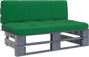 vidaXL Canapea grădină din paleți de mijloc gri lemn pin impregnat