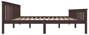Cadru de pat, maro inchis, 180 x 200 cm, lemn masiv de pin Maro inchis, 180 x 200 cm
