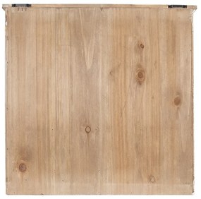 Dulap de perete, natur, din lemn, cu 3 agatatori, Rustica
