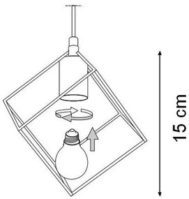 Lustră pe cablu Ideal Lux ICE 5xE27/60W/230V d. 50 cm alb