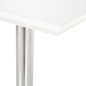 HOMCOM Masă în picioare reglabilă pentru bar în stil pub, masă pătrată de înălțime din oțel alb 60 x 60 x 69-92 cm | Aosom Romania