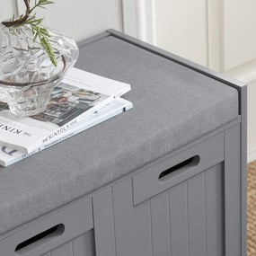 BAG12 - Bancuta 90 cm, bancheta, banca hol cu perna, pantofar, depozitare pantofi - Gri