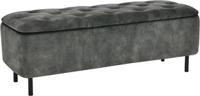 Bancheta cu spatiu de depozitare Catifea Verde inchis, EN VOGUE 120cm