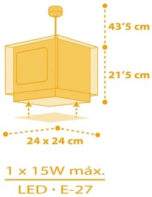 Lustră pentru copii MY FARM 1xE27/15W/230V Dalber 63402