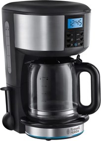 Cafetiera Buckingham Russell Hobbs 20680-56, 1000 W, 10 cesti, 1,25 l, Timer 24 h, Sistem anti-picurare, Negru/Argintiu