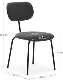 Scaune de dining negre 4 buc. Dash – Marckeric