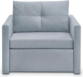 Fotoliu extensibil BUNIO, stofa catifelata gri - Modoo 2320, 98x88x86
