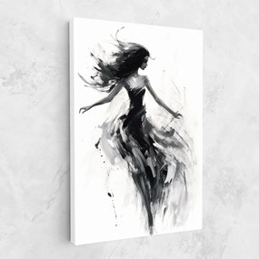 Tablou Canvas, 70x100cm, Dormitor si Living, Femei, Siluete, Black Ink Woman