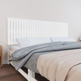 824864 vidaXL Tăblie de pat pentru perete, alb, 185x3x60 cm, lemn masiv pin