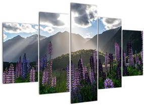 Tablou - scenariu cu flori de Lupin (150x105 cm)